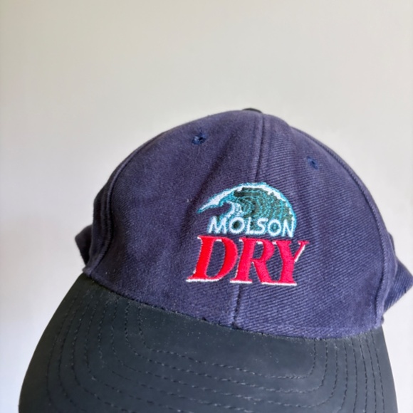 Vintage MOLSON DRY dad hat beer hat cap strapback - Picture 2 of 7